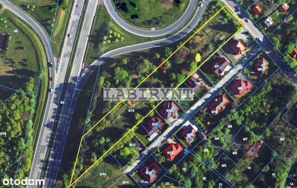 7123m2, szer. 30m, Warunki Zabudowy na 16 budynków mieszkalnych