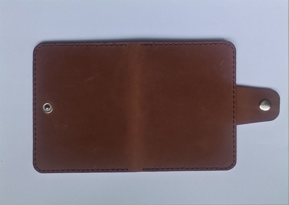 Кожаная обложка для документов, для прав, для паспорта, ручная робота