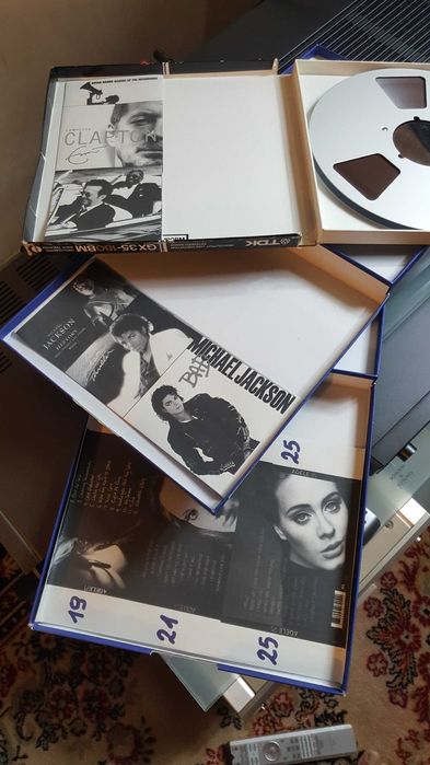 muzyka na taśmach Michael Jackson,  BB King, Adel, Clapton, Adams