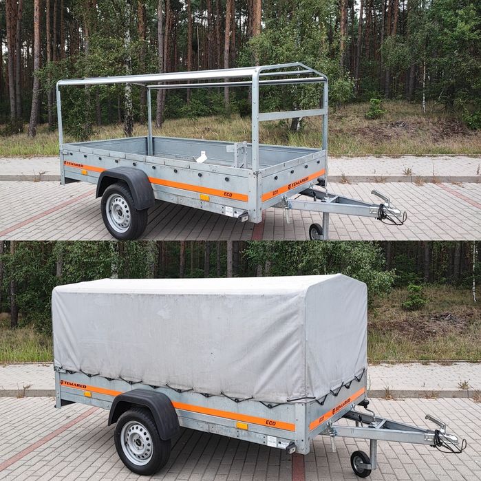 Przyczepka wynajem wypożyczenie przyczepa  wypożyczalnia przyczep  264cm kat. B