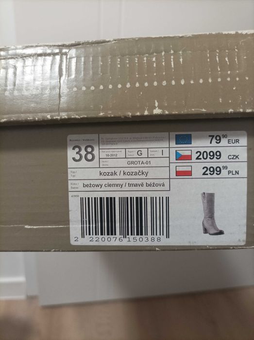 Kozaki Długie Lasocki 38