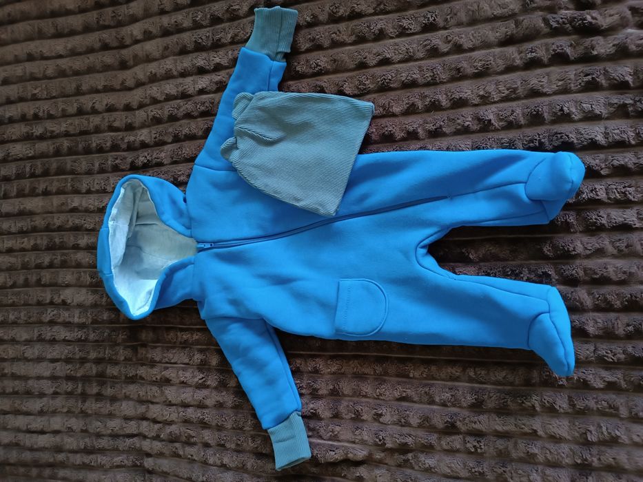 Чоловічок-комбінезон теплий + шапочка