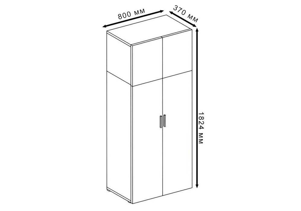 ‼️Новое по цене БУ ‼️Шкаф для одежды распашной двухдверный с 5 полками
