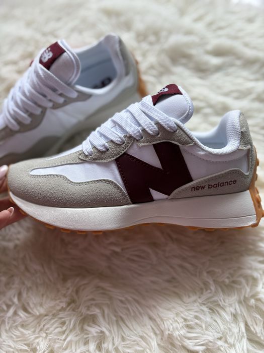 Кросівки жіночі New balance бордові,білі,кроссовки женские new balance