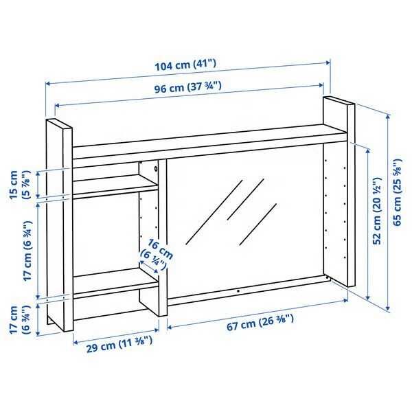 Secretária MICKE com bloco inferior e estante superior