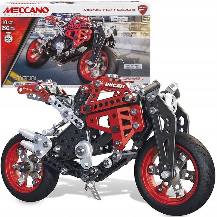 Meccano Ducati Monster I200 Klocki Motocykl 292 Elementy