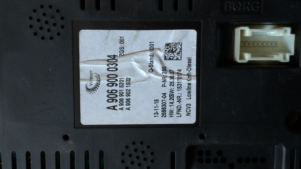 Quadrante Mercedes Sprinter (W906). VW Crafter 2006/2010.