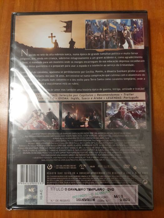 Dvd - O Cavaleiro Templário Novo Selado