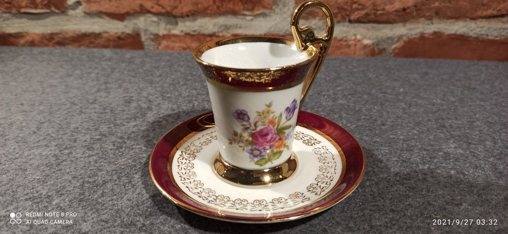 Porcelana KOLEKCJONERSKA DUO Mokka Złocenia