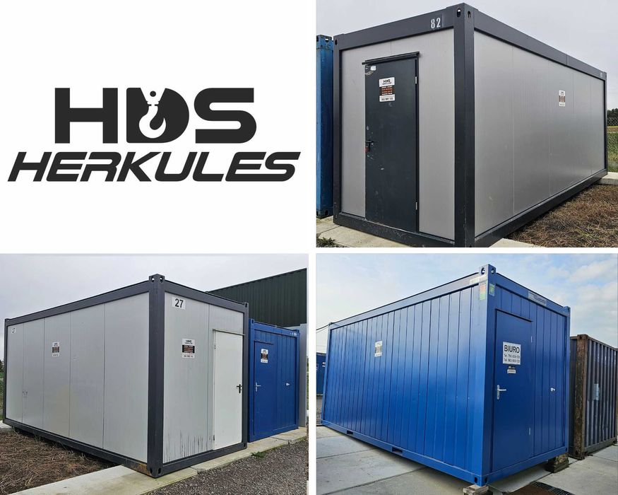 Kontener socjalny, magazyn, garaż, biuro, 20DV/6m transport HDS