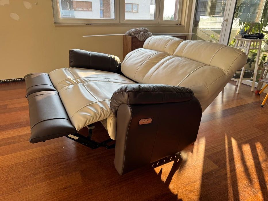 Sofa skórzana 2-osobowa z funkcją relaks (elektryczna)