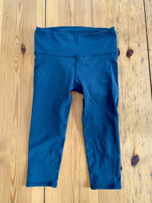 Lululemon ciemnozielone leginsy za kolano XS S