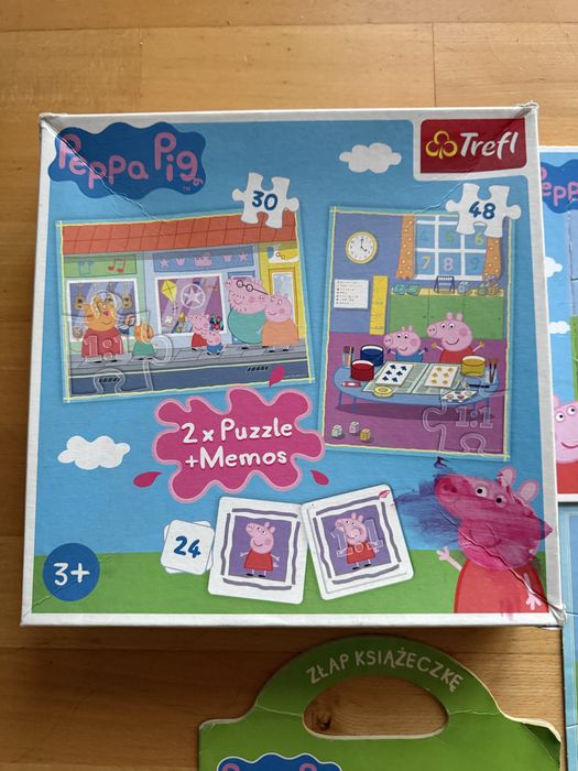 Świnka Peppa książka książeczka puzzle gra planszowa