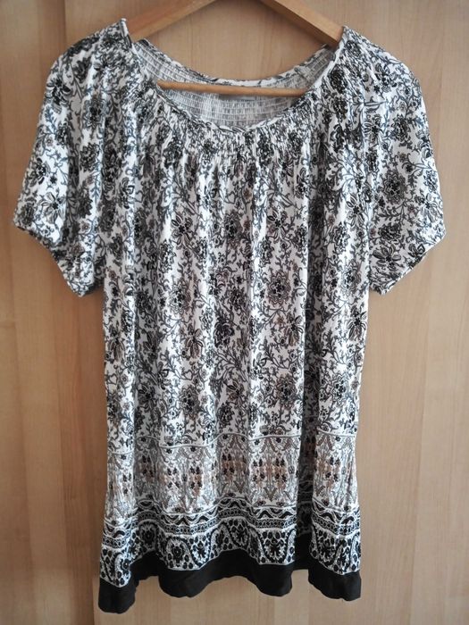 bluzka tunika L XL wzory c&a canda jak nowa kloszowana