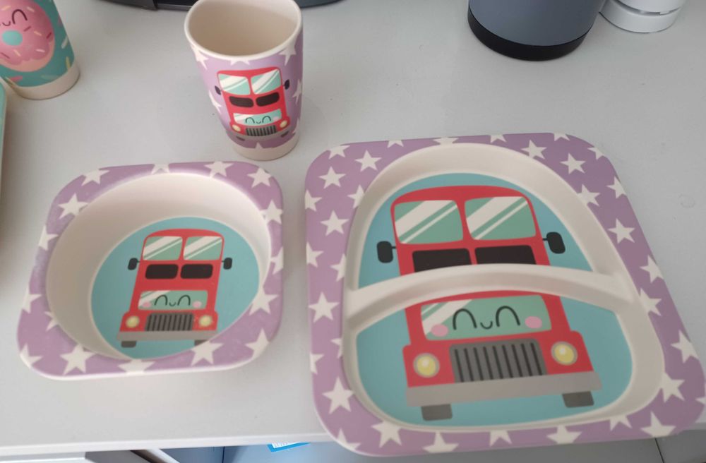 Conjunto refeição - Ale-Hop - motivo autocarro