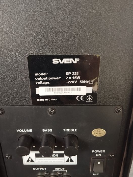 Sven sp-221 акустическая система, колонки