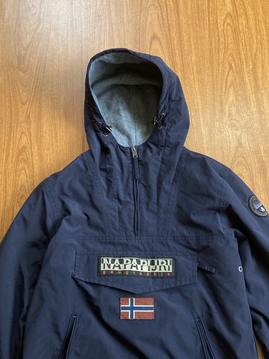 Анорак куртка Napapijri на флісі rainforest pullover casual streetwear