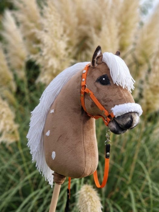 Hobby horse /koń na kiju -haflinger -a3-kantar -uwiąz