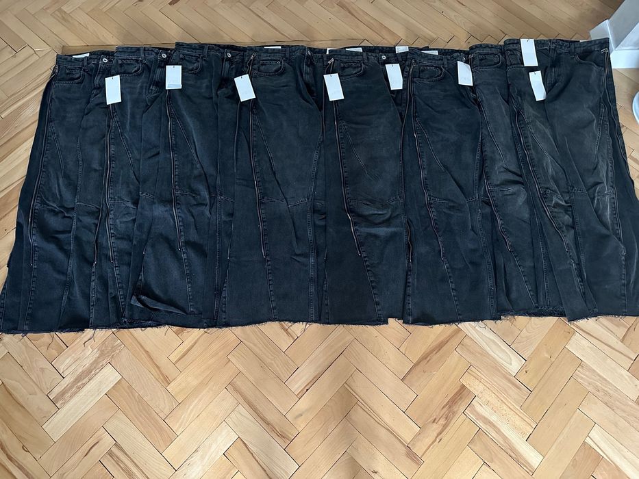 zara flared zip distressed