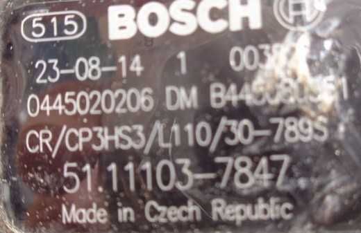 Pompa CR Wtryskowa MAN TGL TGM 2023r. 51.11103-7847 0445020206