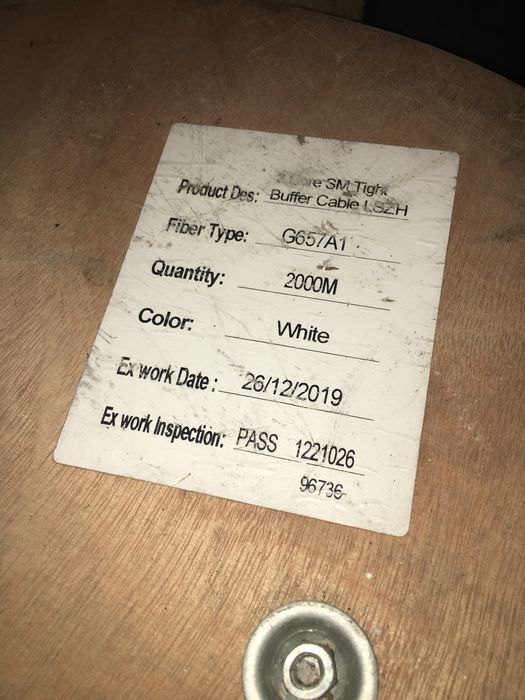 Bobine de Cabo de 2 fibras ópticas G657-A1