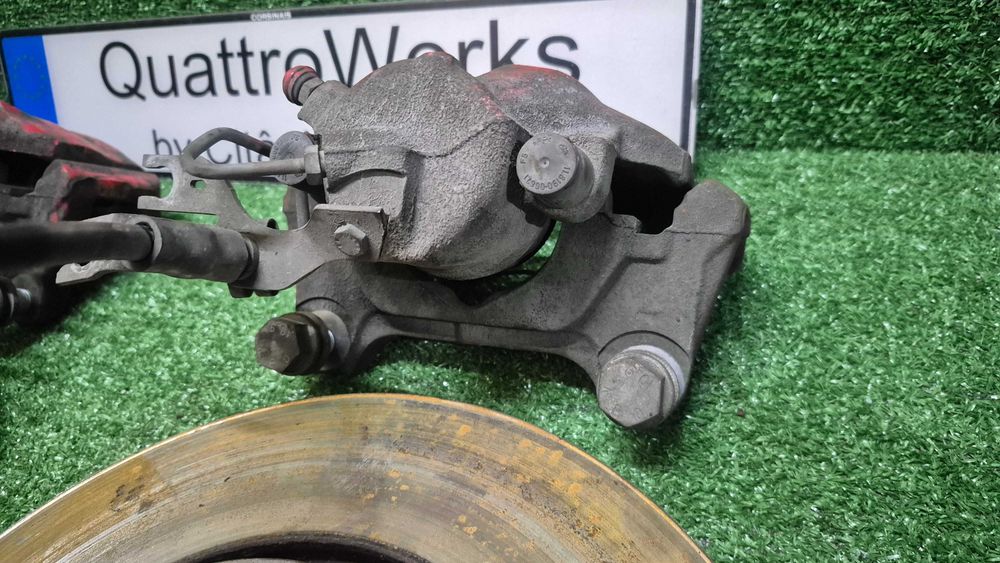 Travagem completa 312mm AUDI A4 B6 B7 8E discos pinças suportes original OEM em excelente estado