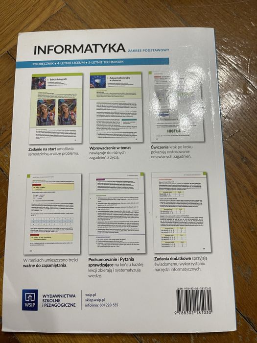 Informatyka 1 liceum technikum zakres podstawowy