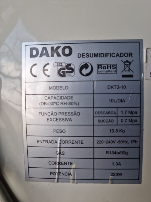 Desumificador DAKO