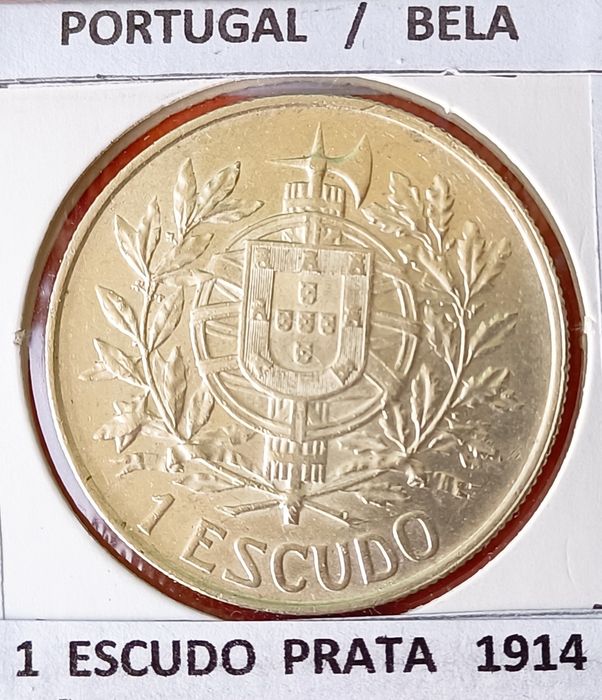 3 Moedas De 1 escudo em   Prata  da Primeira  República Portuguesa