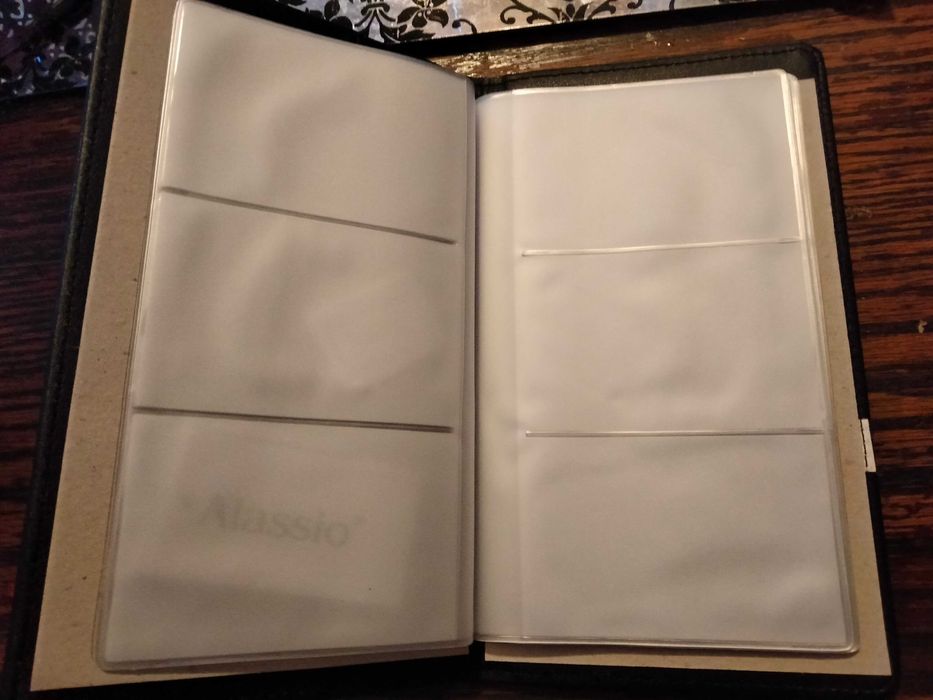 Wizytownik Alassio imitacja skóry czarny