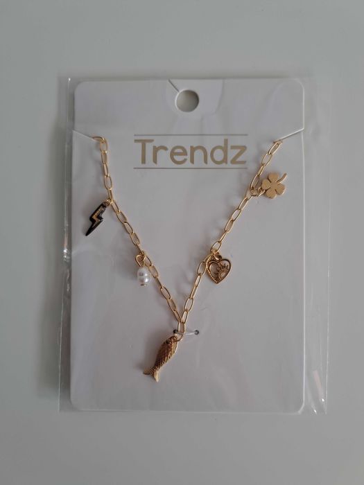 Nowy naszyjnik w kolorze złotego rybka trendz