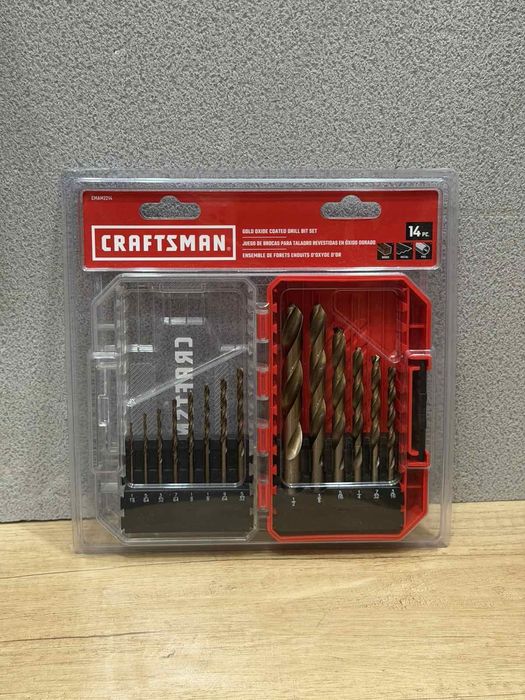 Набір 14 свердл із
золотистим оксидним покриттям Craftsman
СМАМ2214