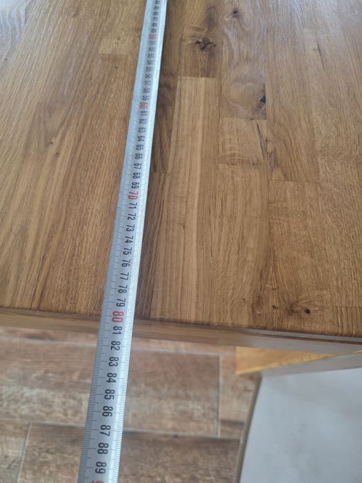 Nowy dębowy stół rozkładany 120–170 × 80 cm – lity dąb, okazja