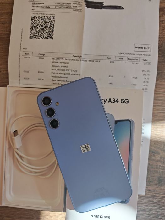 Samsung A34 5G 6GB/128GB Dual Sim Violeta Seminovo C/Garantia