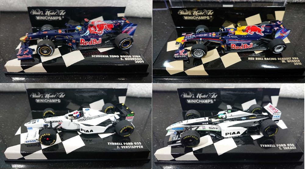 21 Miniaturas F1 - MINICHAMPS / HOT WHEELS / NOREV / BRUMM - 1/43