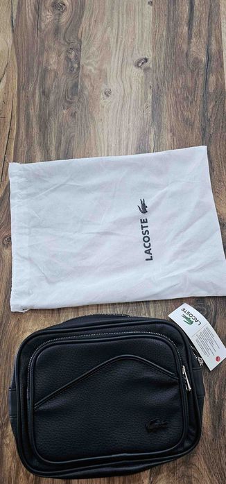 LACOSTE oryginalna nerka, listonoszka, saszetka. Dowód zakupu. NOWA.