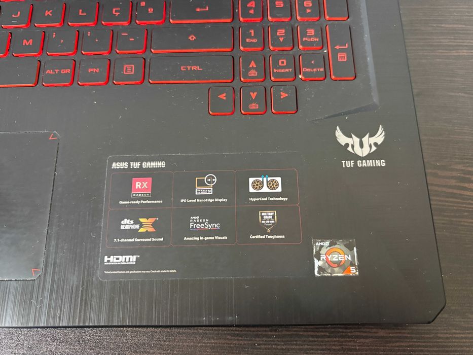 Portatil Asus TUF Gaming Ryzen 5/16Gb/512GB/17,3"