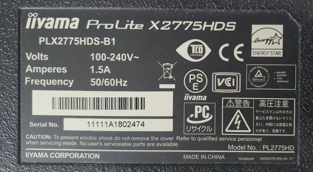 Monitor iiyama ProLite X2775HDS 27” – bardzo dobry stan – 300 zł