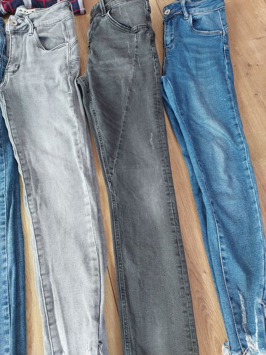 Zestaw spodni jeansowych  rurek roz Xs/S