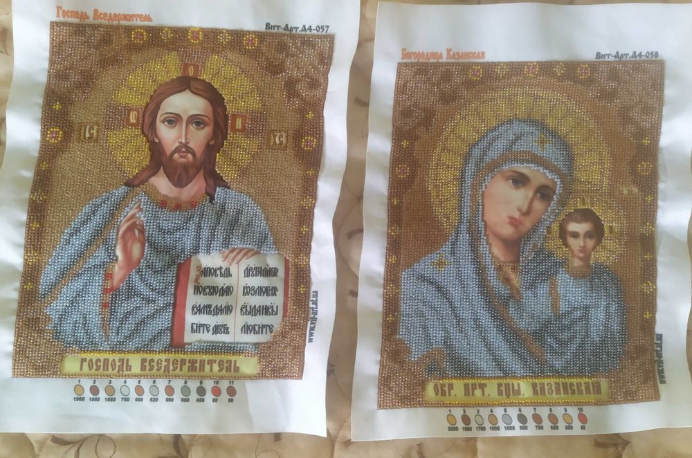 Ручна робота,ікони вишиті бісером