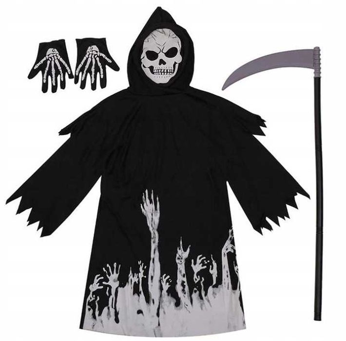 SUUPER STRASZNY !!! Kostium na Haloween Świecący w Ciemności