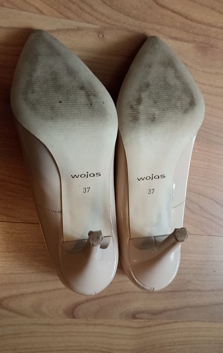 Szpilki Wojas nude szpic r. 37 obcas 9 cm