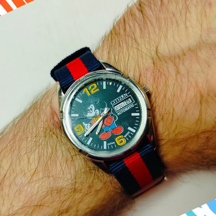 Zegarek Citizen vintage Mickey Mouse automatyczny automat Myszka Miki