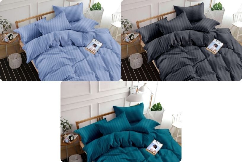 Страйп сатин 240 Lux однотонний,Тканина оптом