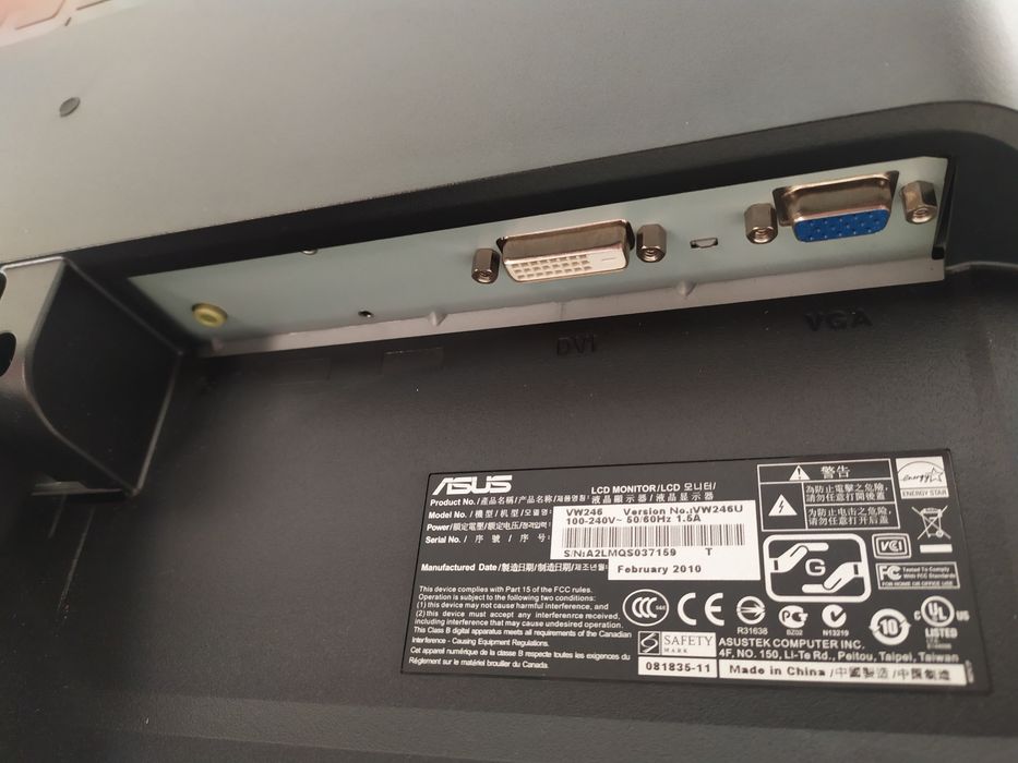Monitor ASUS VW246 Full HD avariado para reparação ou peças