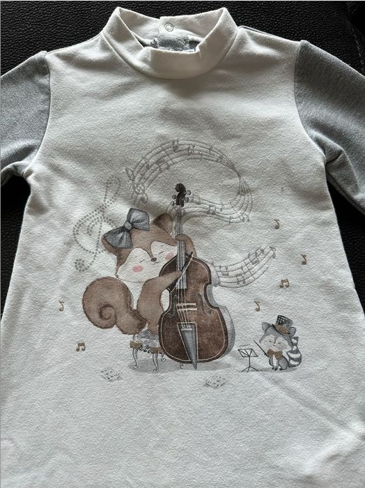 Vestido / Túnica Cinza / Branco Mayoral (24M)