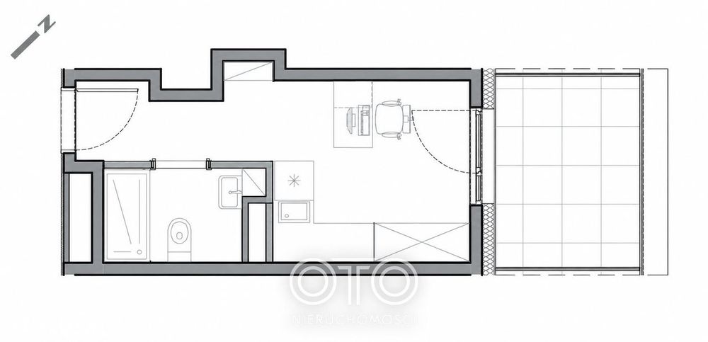Lokal z tarasem w nowej inwestycji w centrum