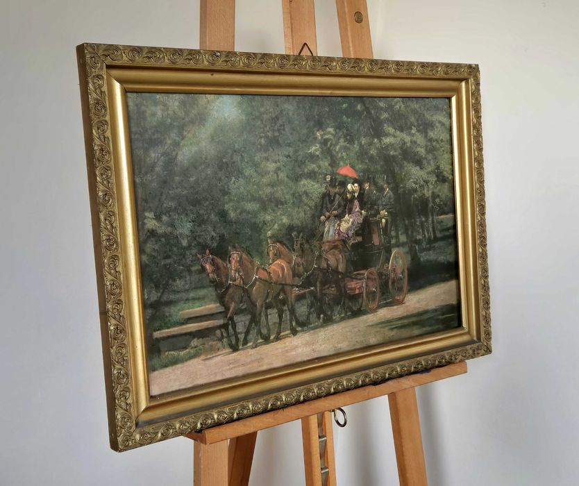 Obraz reprodukcja Thomas Eakins The Fairman Rogers zaprzęg konny PRL