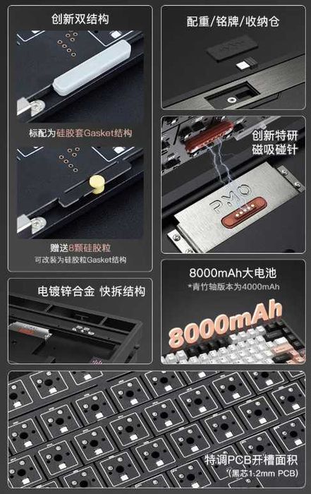 PMO WAVE75 бездротова механічна клавіатура НОВА! orange FR4