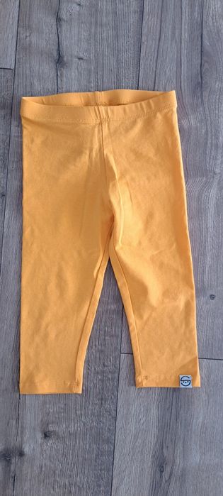 Leginsy 3/4 pomarańczowe r.110